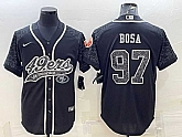 Men's San Francisco 49ers #97 Nick Bosa Black Reflective Limited Stitched Football Jersey,baseball caps,new era cap wholesale,wholesale hats